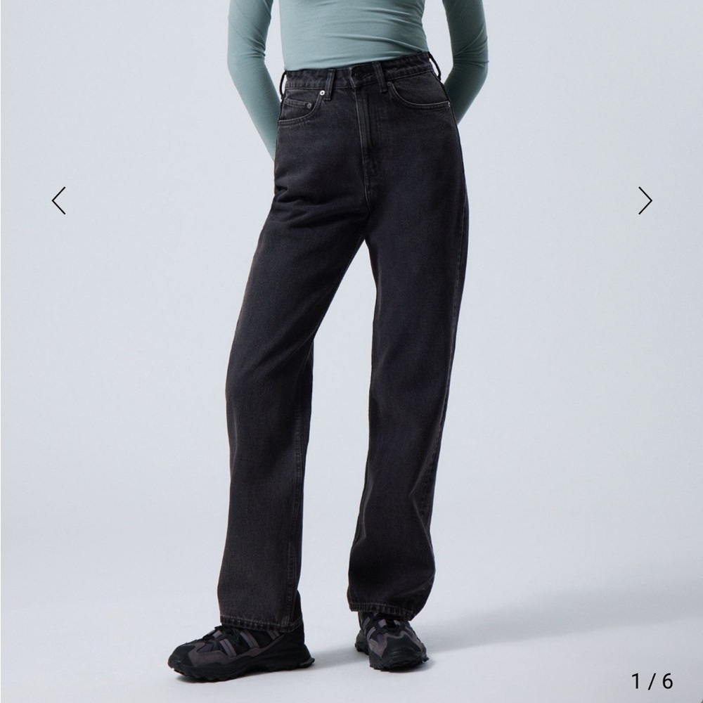Weekday Rowe Straight Jeans Black